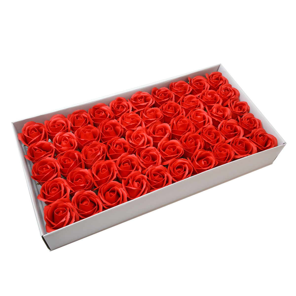 Set of 50 fragrant soap roses, real touch, red quality I