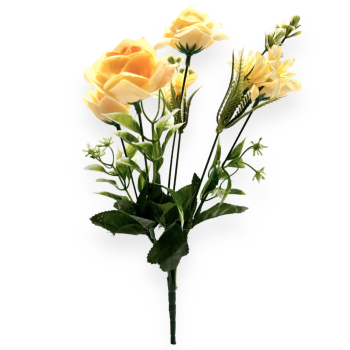 Buchet 6 fire Miniroze cu margarete crem