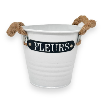 Ghiveci tabla FLEURS valuri alb